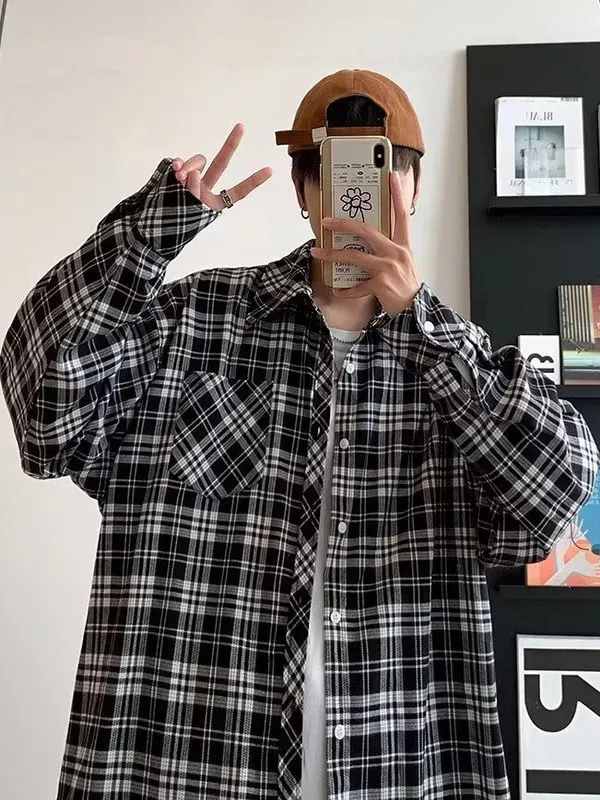 American Retro Plaid Long Sleeve Shirt Men's Autumn Trendy High Street Large Size Handsome Versatile Outerwear Fashionable
American Retro Plaid Long Sleeve Shirt Men's Autumn Trendy High Street Large Size Handsome Versatile Outerwear Fashionable