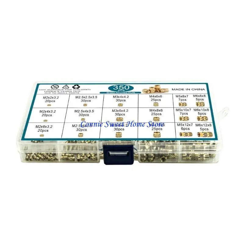 LXAF Organized Storage Case with 350pcs Threaded Inserts Reliable Inserts Assortment Essential Inserts Collection Brass
LXAF Organized Storage Case with 350pcs Threaded Inserts Reliable Inserts Assortment Essential Inserts Collection Brass