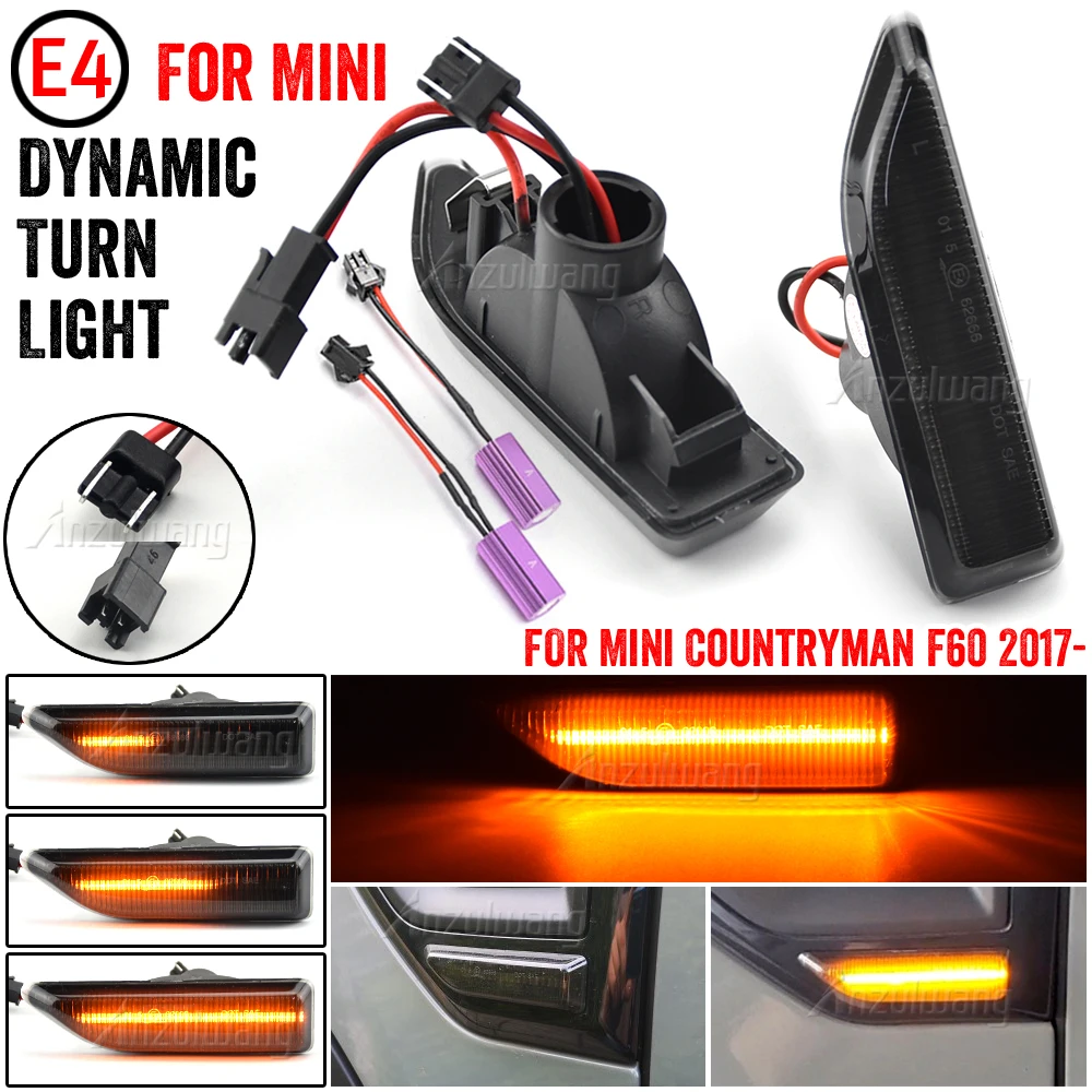 2Pcs For MINI Countryman F60 2017 2018 2019 2020 2021 Smoked Dynamic Sequential LED Side Marker Light Flowing Turn Signal Lamp
2Pcs For MINI Countryman F60 2017 2018 2019 2020 2021 Smoked Dynamic Sequential LED Side Marker Light Flowing Turn Signal Lamp