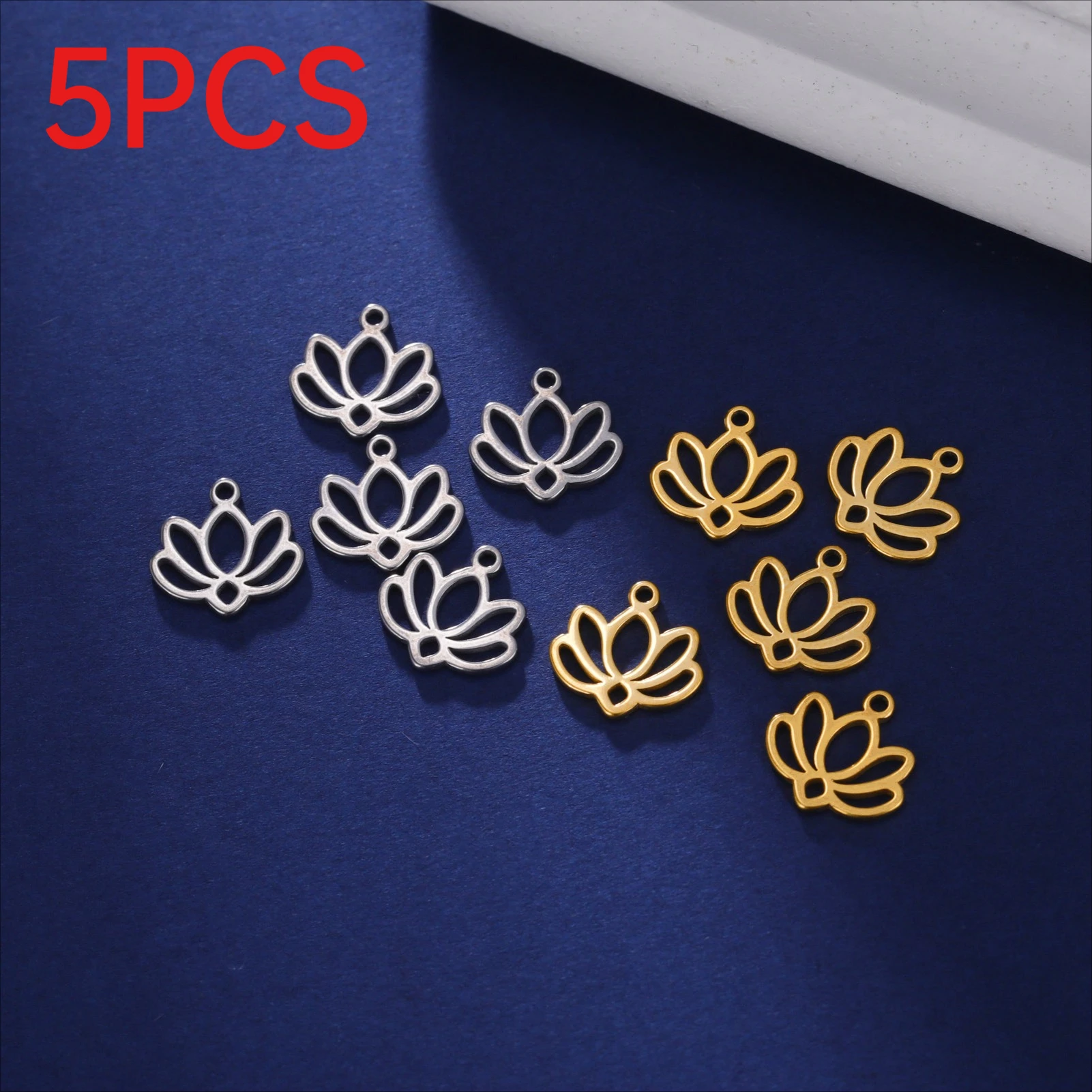 5Pcs Stainless Steel Lotus Pendants Korean Sweet Design DIY Jewelry Charms For Earrings Bracelets Necklaces
5Pcs Stainless Steel Lotus Pendants Korean Sweet Design DIY Jewelry Charms For Earrings Bracelets Necklaces