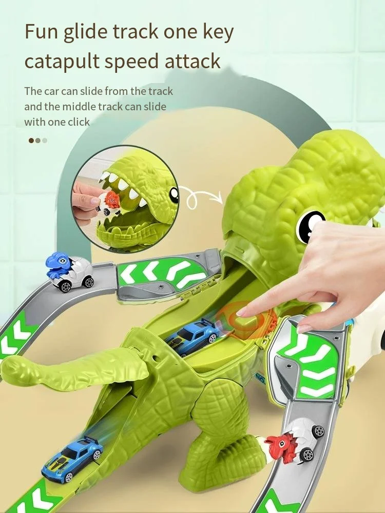 Dinosaur deformed track car puzzle fun toy Tyrannosaurus Rex Alloy car family game holiday gift
Dinosaur deformed track car puzzle fun toy Tyrannosaurus Rex Alloy car family game holiday gift