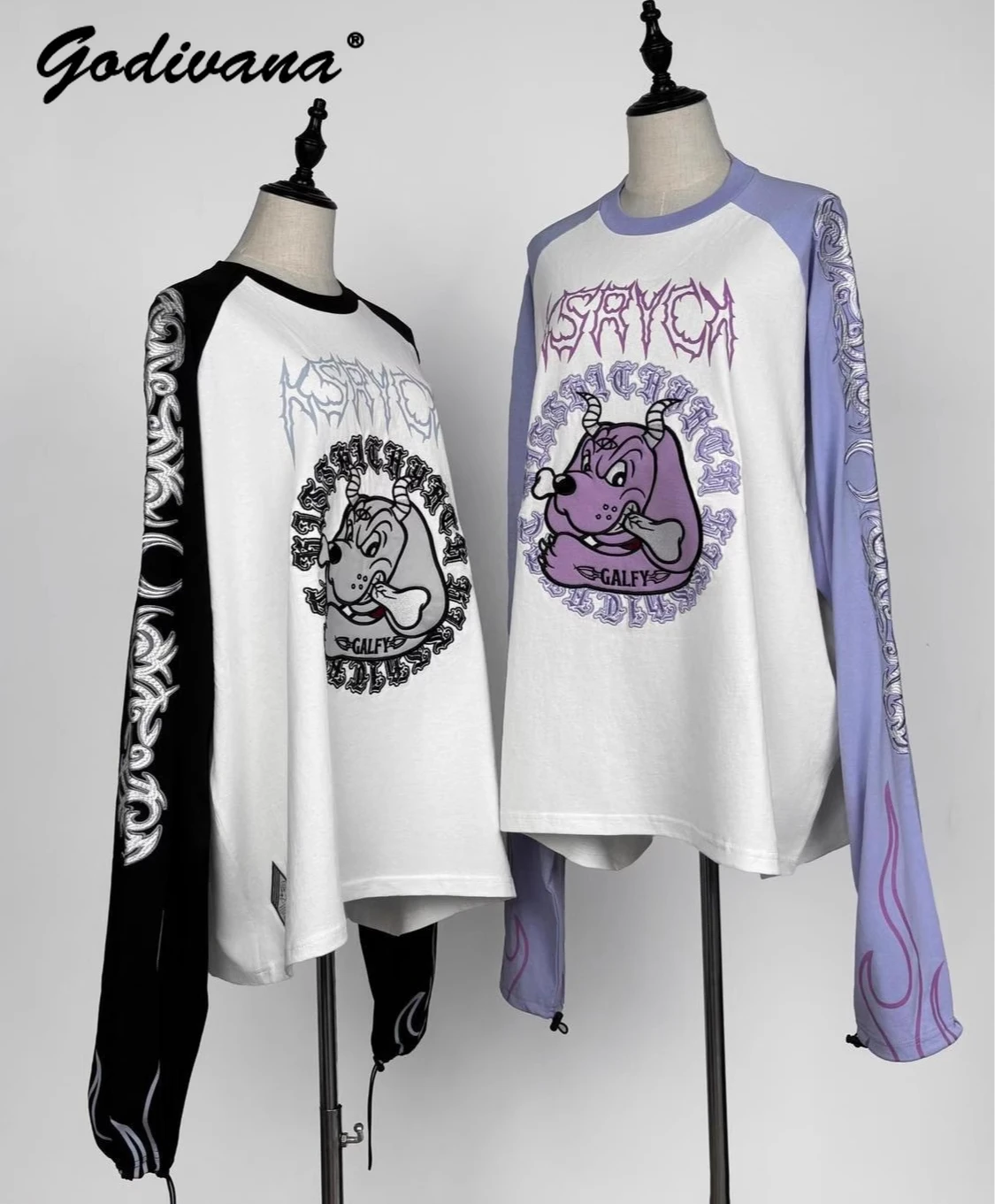 Японская милая футболка с субкультурой в стиле Харадзюку и принтом пламени с удлиненными рукавами, весенне-осенняя женская свободная футболка, топы
Японская милая футболка с субкультурой в стиле Харадзюку и принтом пламени с удлиненными рукавами, весенне-осенняя женская свободная футболка, топы