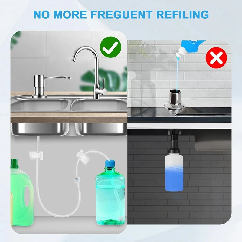 A47U Soap Dispenser Extension Tube Kit for Kitchen Sink, 47Inch Under Sink Soap Dispenser Tube with Upgraded Check Valve
A47U Soap Dispenser Extension Tube Kit for Kitchen Sink, 47Inch Under Sink Soap Dispenser Tube with Upgraded Check Valve