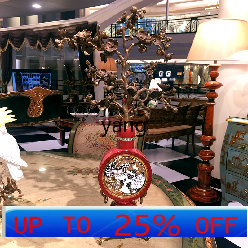 LTT Chinese style ornament red ceramic inlaid copper phoenix flying brass
LTT Chinese style ornament red ceramic inlaid copper phoenix flying brass