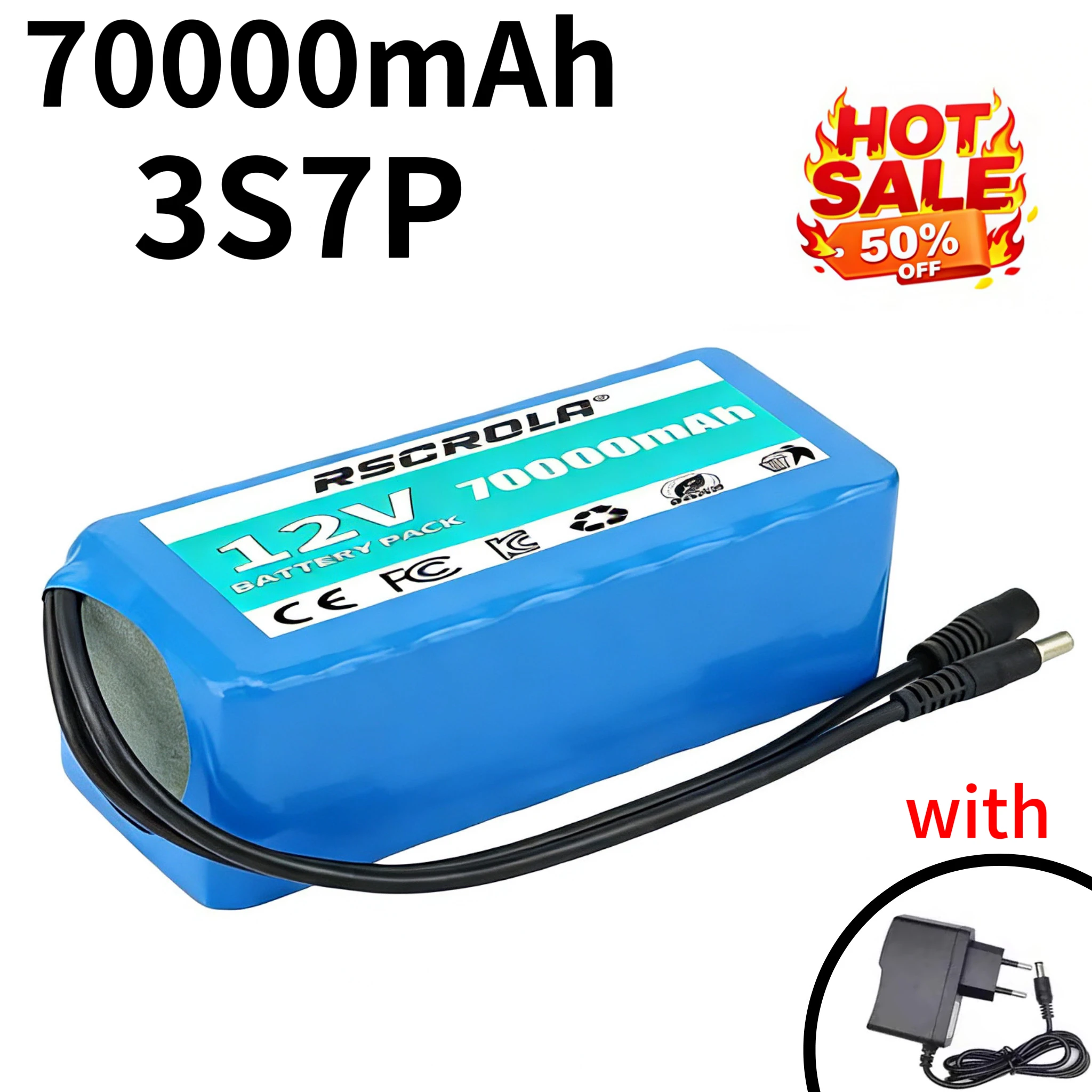 12V 70000mAh 3S7P 18650 Lithium Rechargeable Battery Pack for Speaker Flashlight CCTV Camera GPS Search Light
12V 70000mAh 3S7P 18650 Lithium Rechargeable Battery Pack for Speaker Flashlight CCTV Camera GPS Search Light