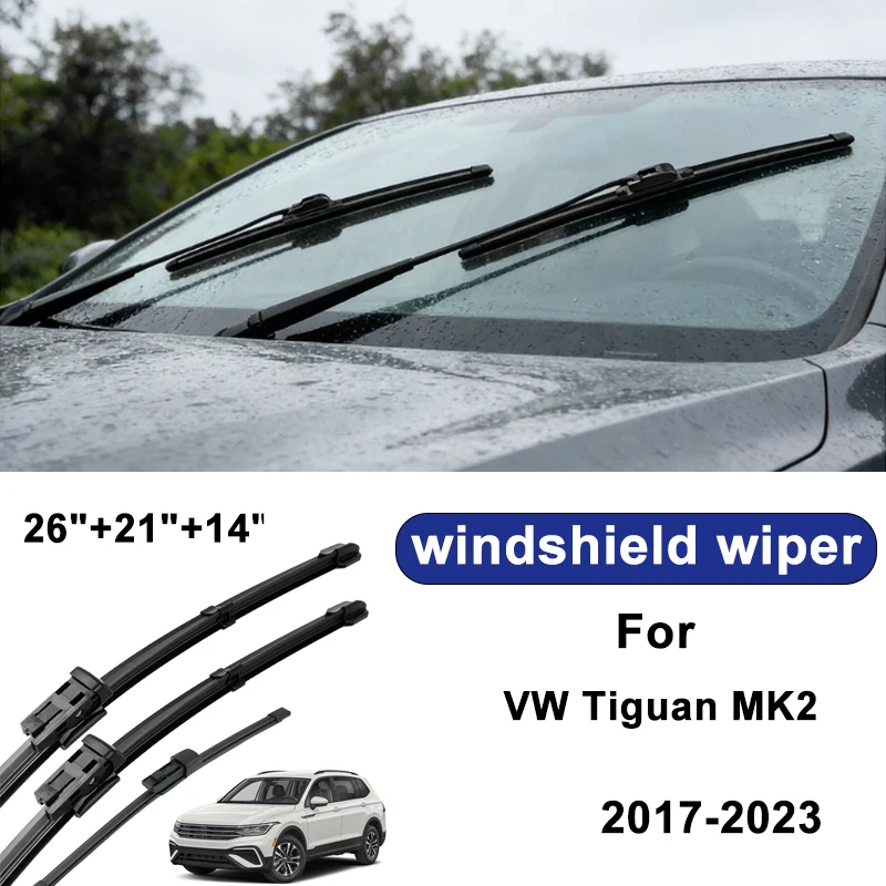 For VW Tiguan MK2 2017-2023 car windshield front/rear wipers, silent wiper blades,car blade brush accessories
For VW Tiguan MK2 2017-2023 car windshield front/rear wipers, silent wiper blades,car blade brush accessories