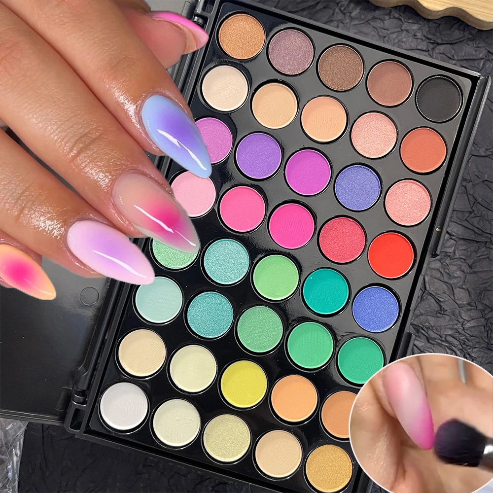 40Colors Gradient Nail Powder&Eyeshadow Palette with Brush Solid Neon Phosphor Fluorescent Pigment Dust for Makeup Manicure Deco
40Colors Gradient Nail Powder&Eyeshadow Palette with Brush Solid Neon Phosphor Fluorescent Pigment Dust for Makeup Manicure Deco