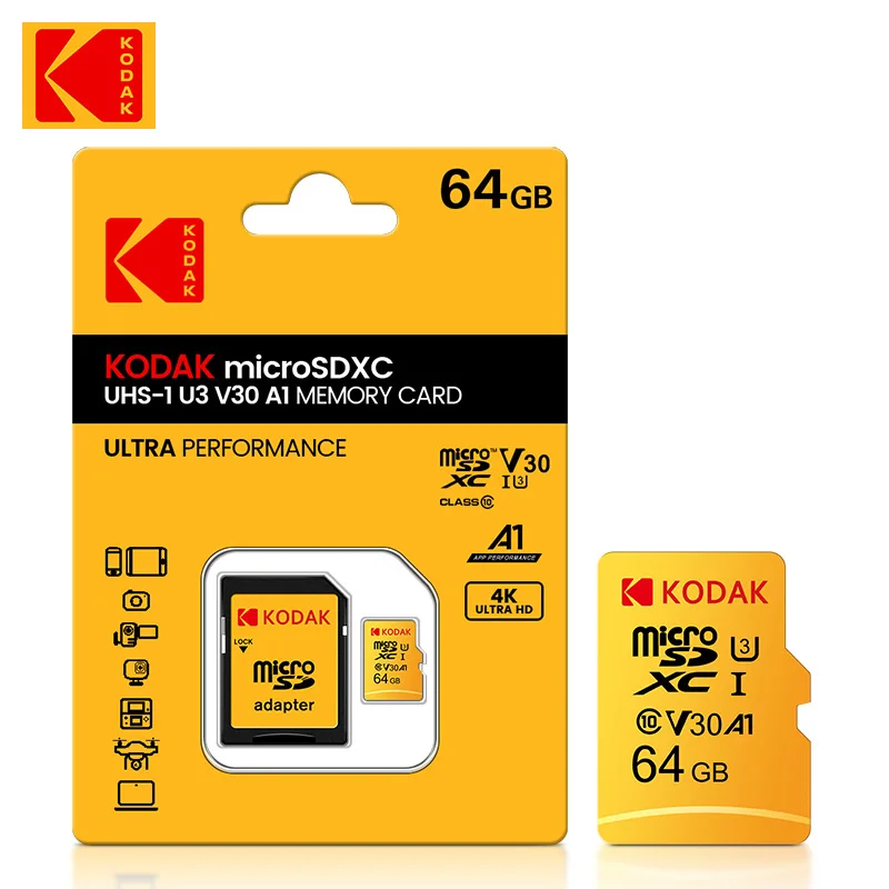 KODAK Memory Card 512GB 256GB Micro SD UP TO 100MB/s Class10 U3 32GB 64GB 128GB TF Card HD For USB Card Reader Adapter Microsd
KODAK Memory Card 512GB 256GB Micro SD UP TO 100MB/s Class10 U3 32GB 64GB 128GB TF Card HD For USB Card Reader Adapter Microsd