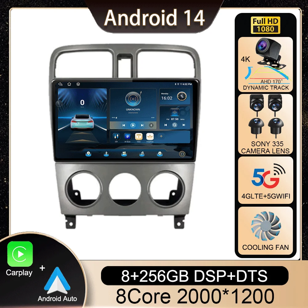 Android 14 Carplay Car Radio For Subaru Forester SG 2004 - 2008 Multimedia Video Player Auto DSP GPS Navigation 2din DVD Stereo
Android 14 Carplay Car Radio For Subaru Forester SG 2004 - 2008 Multimedia Video Player Auto DSP GPS Navigation 2din DVD Stereo