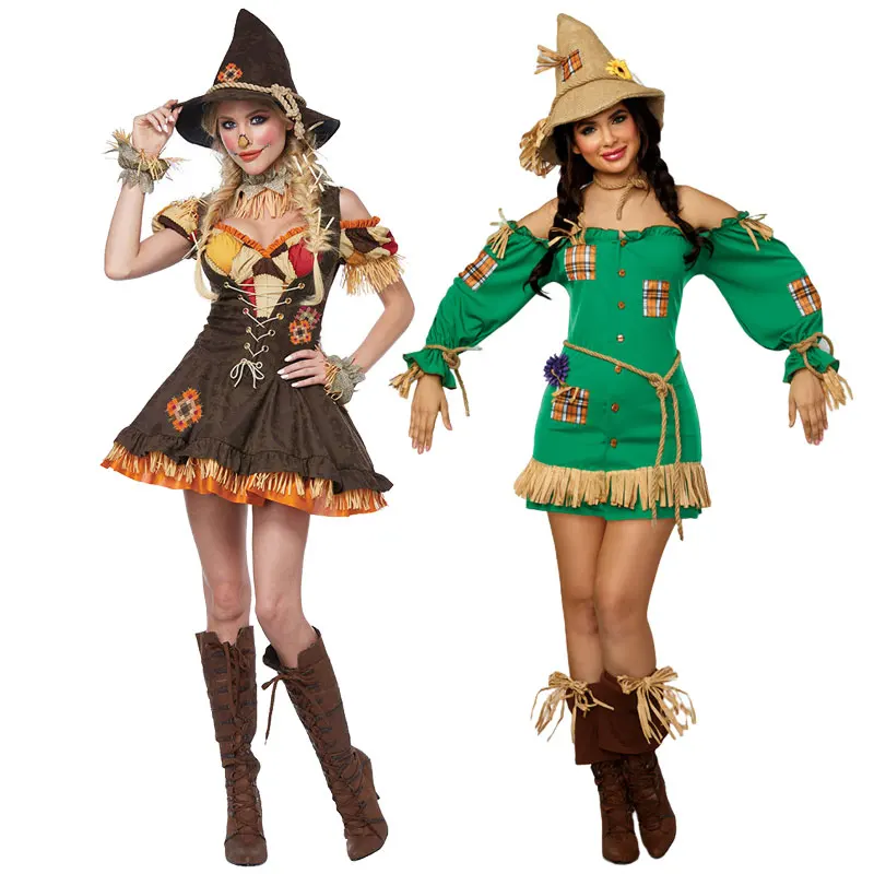 Halloween Role Play Adult Female Scarecrow Costume Carnival Party Fancy Dress Hat Witch Fancy Dress
Halloween Role Play Adult Female Scarecrow Costume Carnival Party Fancy Dress Hat Witch Fancy Dress