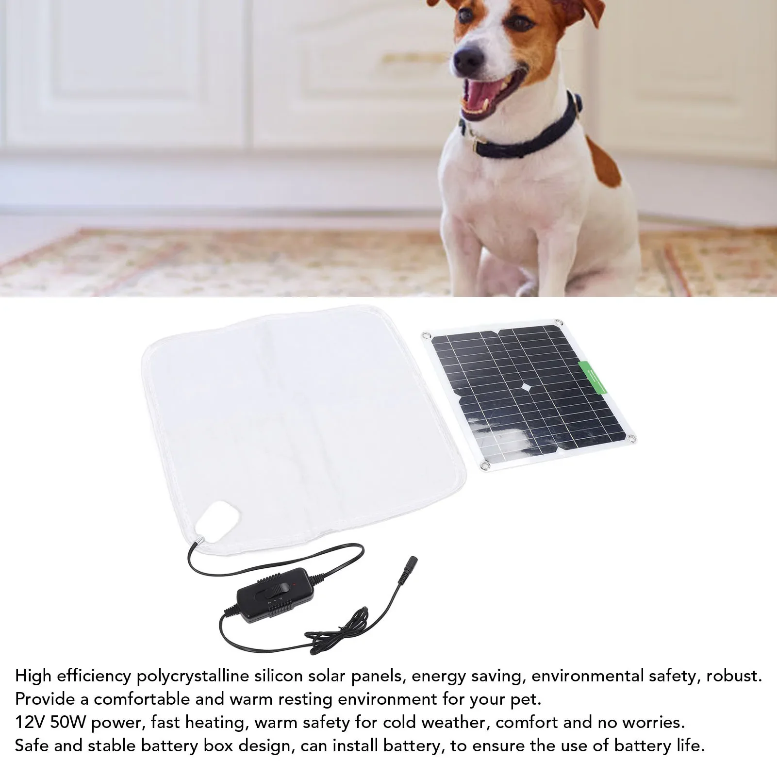 Pet Heating Blanket Solar Panel Heating Blanket 12V 50W Rapid Uniform Heating Soft Portable Pet Heating Pad for Car Outdoor Use
Pet Heating Blanket Solar Panel Heating Blanket 12V 50W Rapid Uniform Heating Soft Portable Pet Heating Pad for Car Outdoor Use