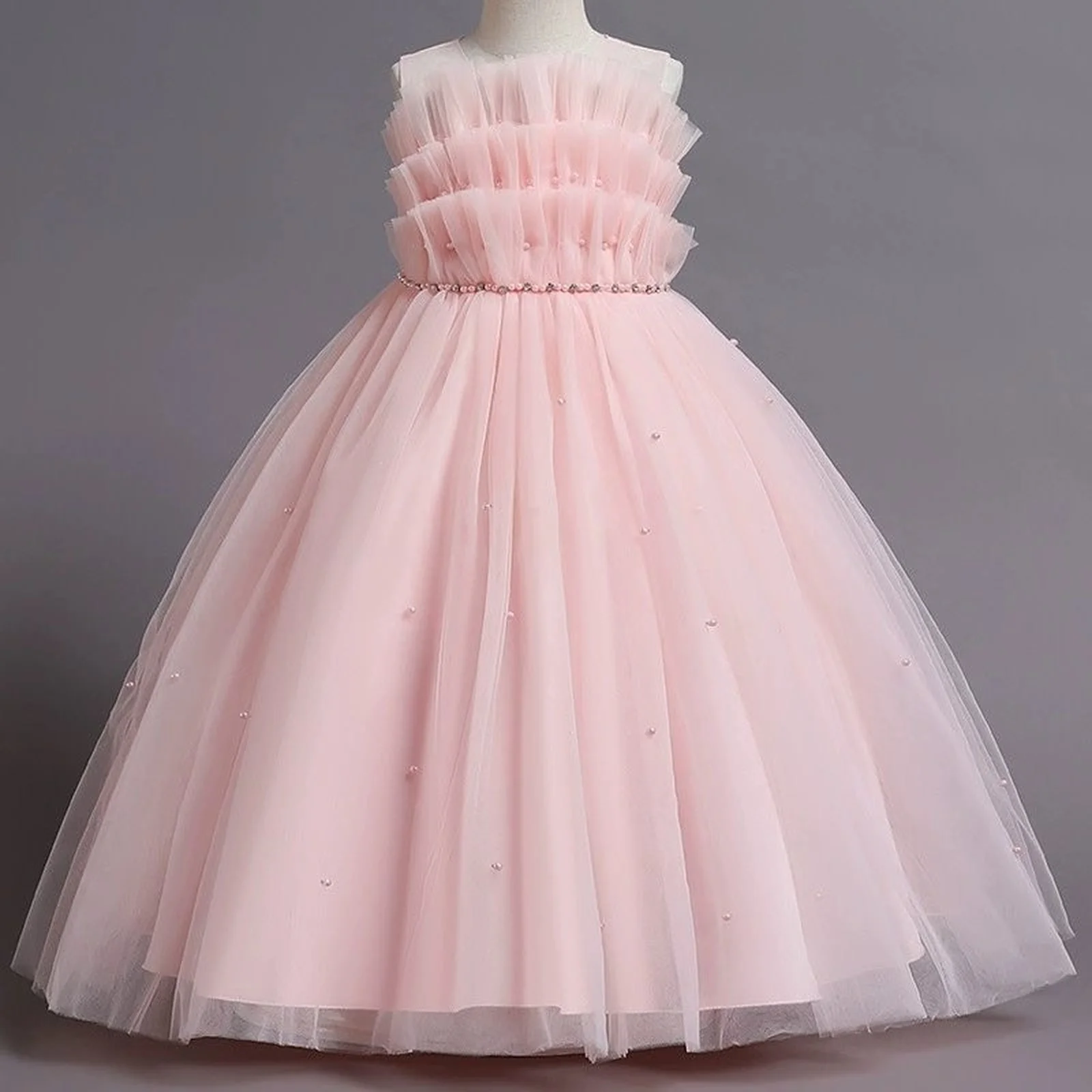 Girls' Dress Pink Red White Navy Blue Girl's Ceremonial Dress Summer Mesh Puffy Shoulderless Evening Dresses For Wedding Party
Girls' Dress Pink Red White Navy Blue Girl's Ceremonial Dress Summer Mesh Puffy Shoulderless Evening Dresses For Wedding Party
