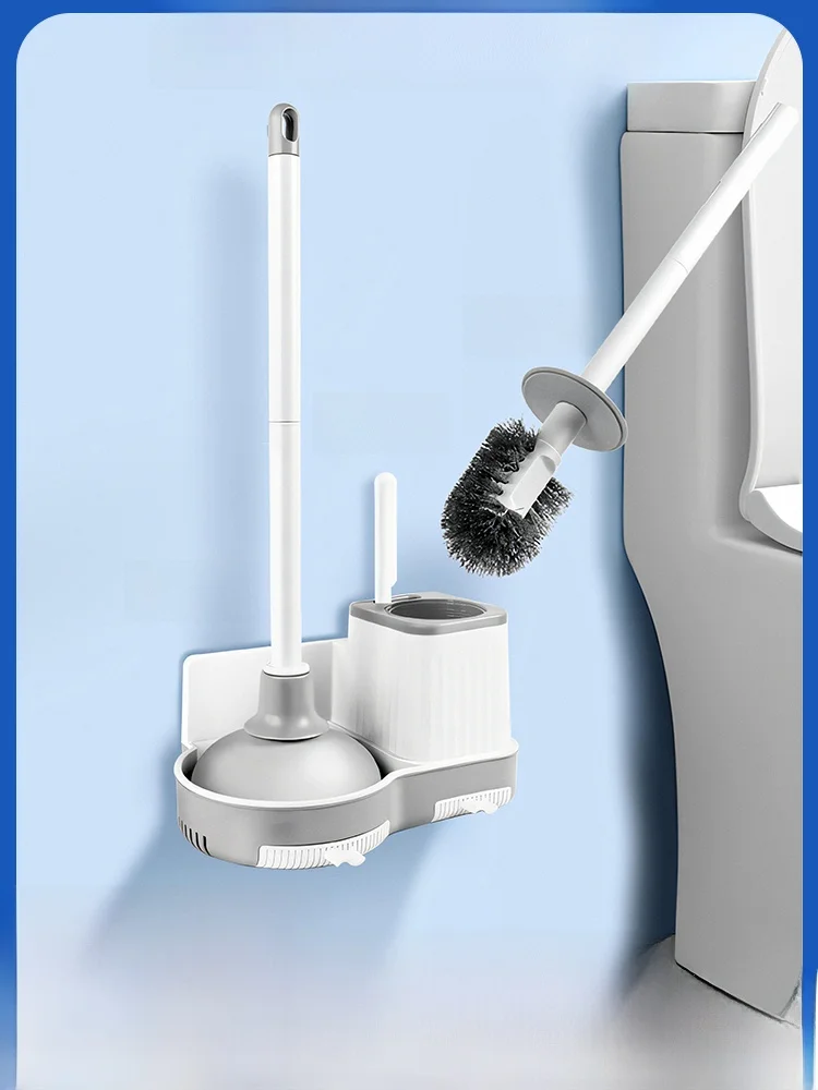 Wall-Mounted Toilet Bru Set Home Batoom Drain Cleaner Suction Cup Base Durable Toilet Bru Tee-Piece Set with Holder
Wall-Mounted Toilet Bru Set Home Batoom Drain Cleaner Suction Cup Base Durable Toilet Bru Tee-Piece Set with Holder