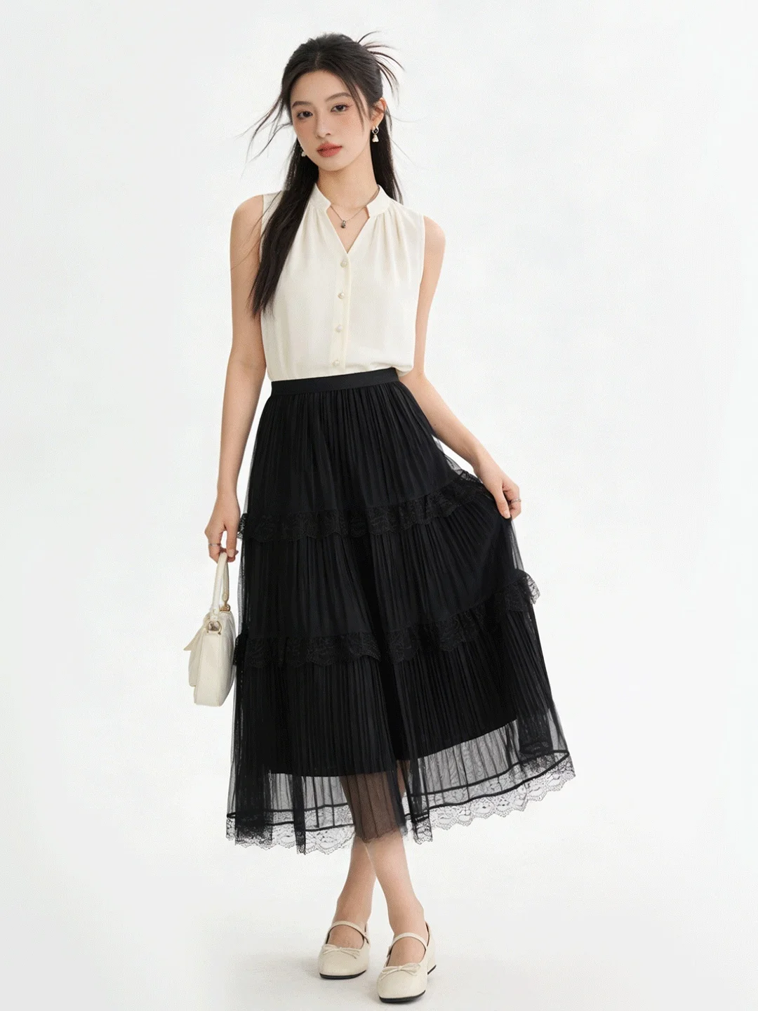 Elegant Korean Style Lace Half Skirt Midi A-Line Skirt Breathable Skin-Friendly High Waist Elastic Waist Spring Fashion
Elegant Korean Style Lace Half Skirt Midi A-Line Skirt Breathable Skin-Friendly High Waist Elastic Waist Spring Fashion