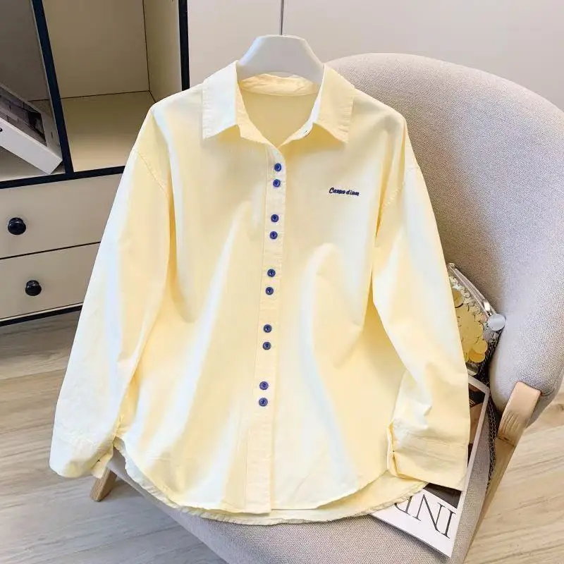 Fashion Women's Coat Joker Embroidered Cotton Shirt 2026 Early Autumn New Female Temperament Casual Ladiesslim Long-sleeved Tops
Fashion Women's Coat Joker Embroidered Cotton Shirt 2026 Early Autumn New Female Temperament Casual Ladiesslim Long-sleeved Tops