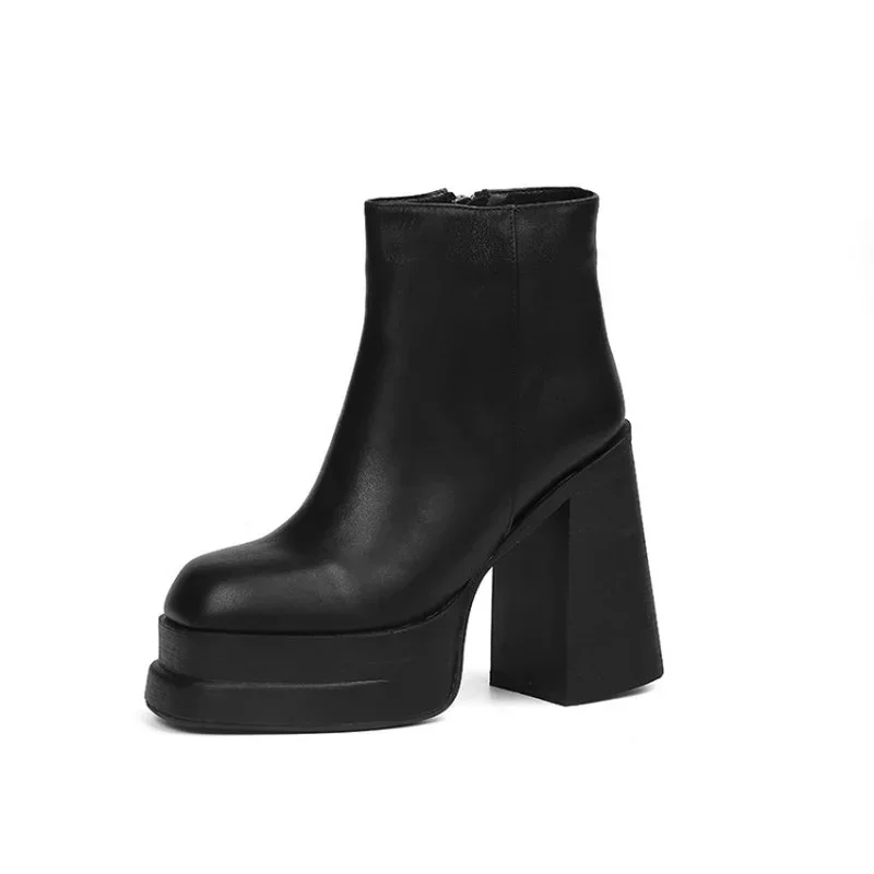 High Heel Women's Boots Round Head Thick Bottom Thick Heel Low Tube Boots Leather Women's Boots Simple Casual Women's Shoes
High Heel Women's Boots Round Head Thick Bottom Thick Heel Low Tube Boots Leather Women's Boots Simple Casual Women's Shoes