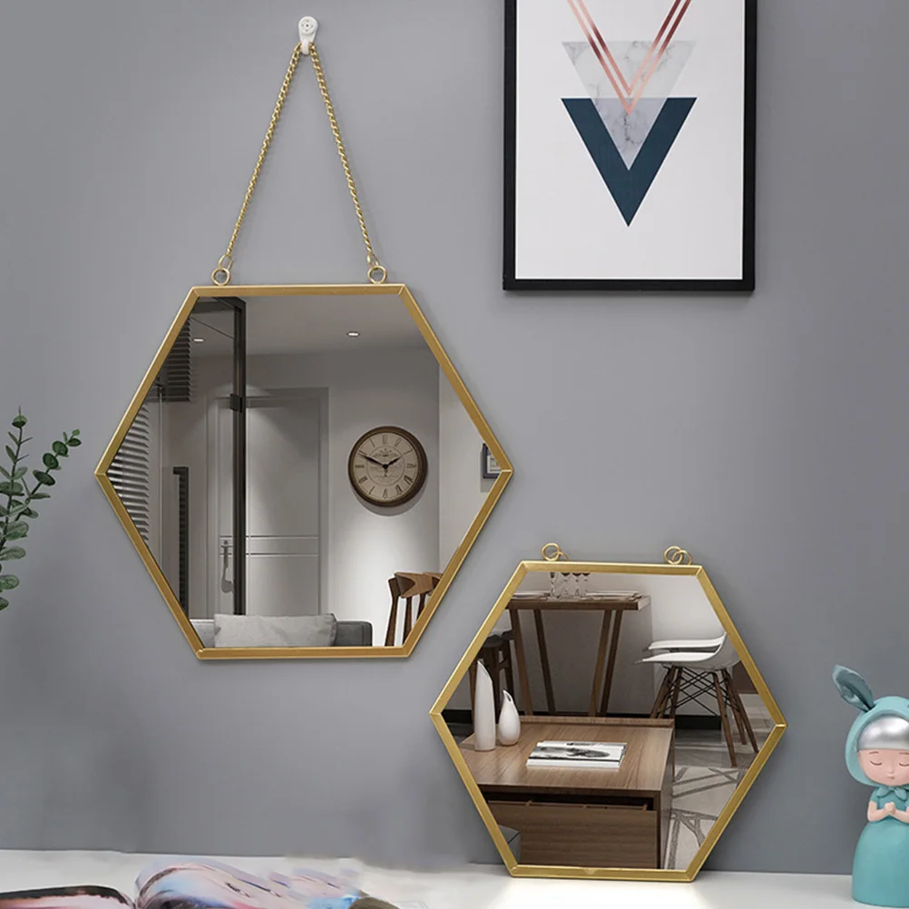 Modern Wall Hanging Mirror Decorative Bathroom Makeup Mirror with Creative Metal Frame for Home Bedroom Decoration
Modern Wall Hanging Mirror Decorative Bathroom Makeup Mirror with Creative Metal Frame for Home Bedroom Decoration