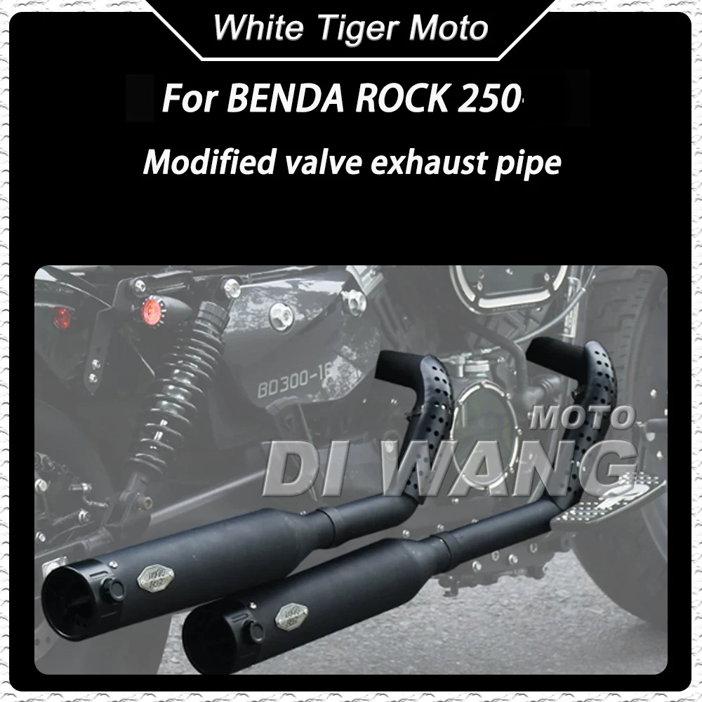 For BENDA ROCK 250 Modified Adjustable Valve Exhaust Pipe Right Dual Outlet Straight Muffler Quiet Deep Sound Accessories
For BENDA ROCK 250 Modified Adjustable Valve Exhaust Pipe Right Dual Outlet Straight Muffler Quiet Deep Sound Accessories