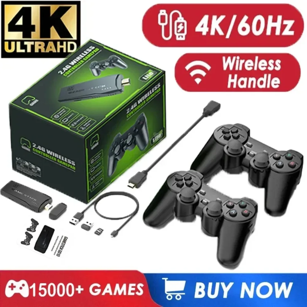 4K Video Game Console Wireless Controller - 20,000+ Built-in Games, 32GB/64GB Retro Handheld, HD TV Game Stick
4K Video Game Console Wireless Controller - 20,000+ Built-in Games, 32GB/64GB Retro Handheld, HD TV Game Stick