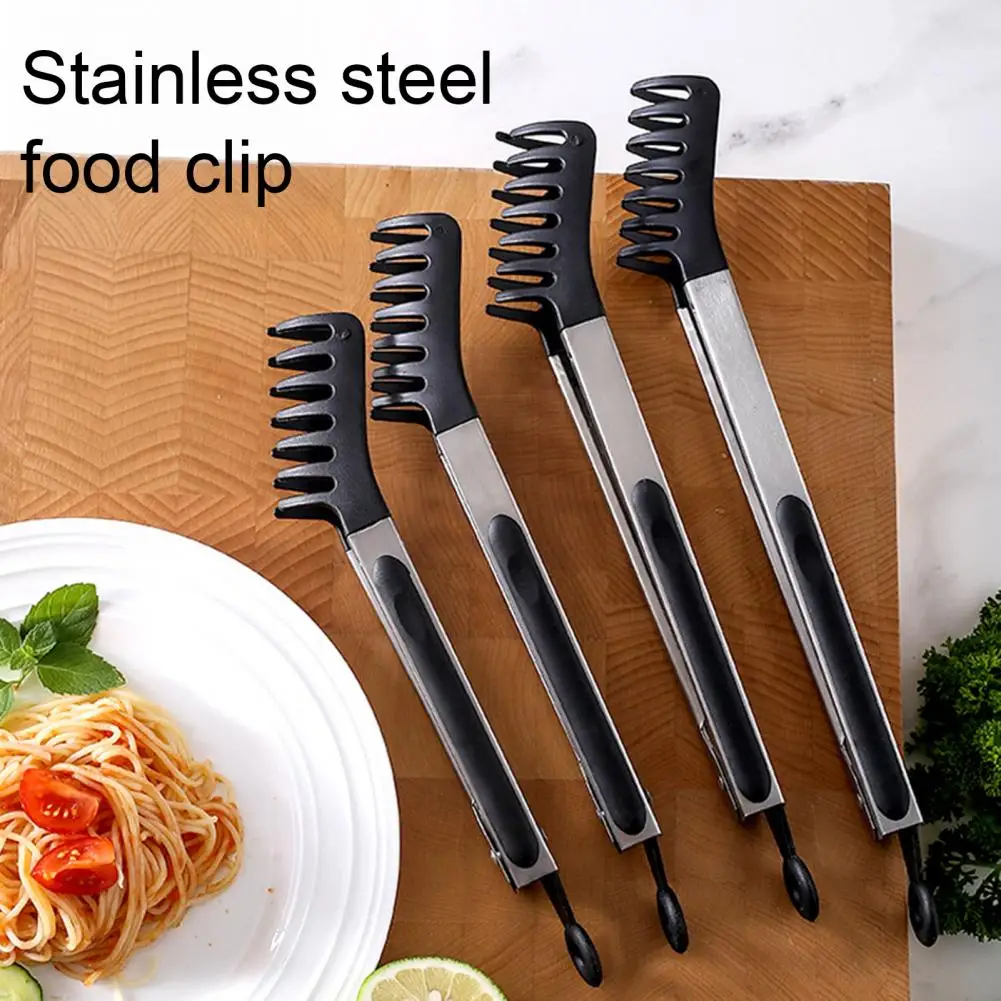 Stainless Steel Noodle Tongs Multifunctional Food Tongs Non-Slip Handle Grill Tongs Cooking Utensil for Grilling Frying Pasta
Stainless Steel Noodle Tongs Multifunctional Food Tongs Non-Slip Handle Grill Tongs Cooking Utensil for Grilling Frying Pasta