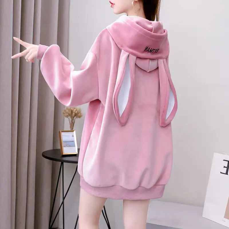 Thickened Fleece Women's Sweatshirt Loose Fit Lazy Style Outerwear Mid-Length Casual Coat Korean Version Autumn Winter New Ar...
Thickened Fleece Women's Sweatshirt Loose Fit Lazy Style Outerwear Mid-Length Casual Coat Korean Version Autumn Winter New Ar...