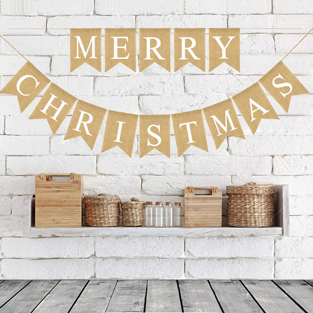 Merry Christmas Letter Banner Linen Hanging Decor Burlap Pull Flag Festive Party Wall Window Tree Door nament Holiday
Merry Christmas Letter Banner Linen Hanging Decor Burlap Pull Flag Festive Party Wall Window Tree Door nament Holiday
