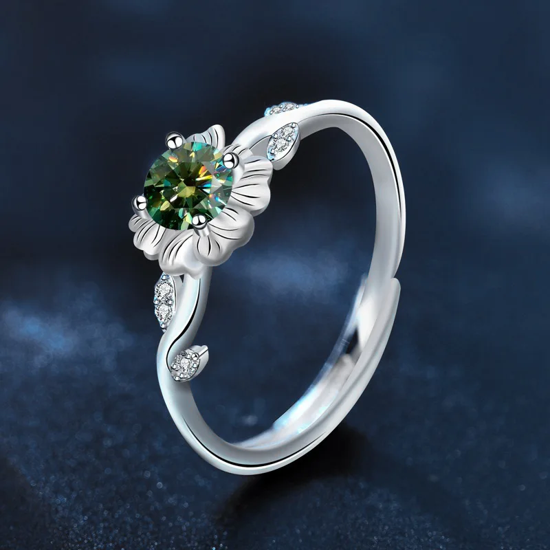 S925 Sterling silver Sunflower Ring for Ladies Vintage Personality Sunflower Open Ring with emerald Moissanite handwork
S925 Sterling silver Sunflower Ring for Ladies Vintage Personality Sunflower Open Ring with emerald Moissanite handwork