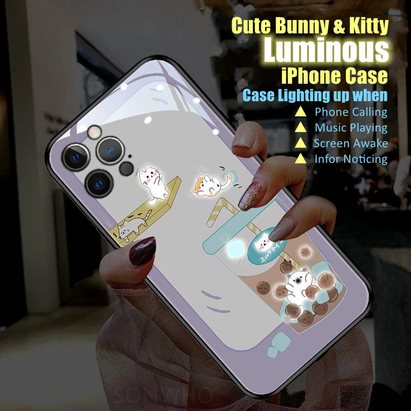 Cute Voice Sensing LED Light Luminous Phone Case for VIVO X60 X70 X80 X90 IQOO8 IQOO9 IQOO10 Pro Plus Accessory Birthday Gift
Cute Voice Sensing LED Light Luminous Phone Case for VIVO X60 X70 X80 X90 IQOO8 IQOO9 IQOO10 Pro Plus Accessory Birthday Gift