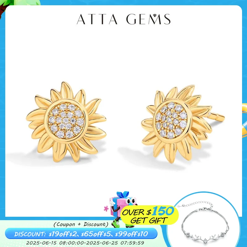 ATTAGEMS Full D VVS1 Color Moissanite Stud earrings for Women Flower Shape Solid 10K 14K 18K Au585 Yellow Gold Fine Jewelry New
ATTAGEMS Full D VVS1 Color Moissanite Stud earrings for Women Flower Shape Solid 10K 14K 18K Au585 Yellow Gold Fine Jewelry New