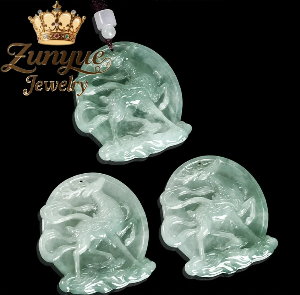 Genuine Natural A Grade Jadeite Deer Pendant Chinese Traditional Necklace High-End Fashion Luxury Quality Engraver Jewelry Gift
Genuine Natural A Grade Jadeite Deer Pendant Chinese Traditional Necklace High-End Fashion Luxury Quality Engraver Jewelry Gift