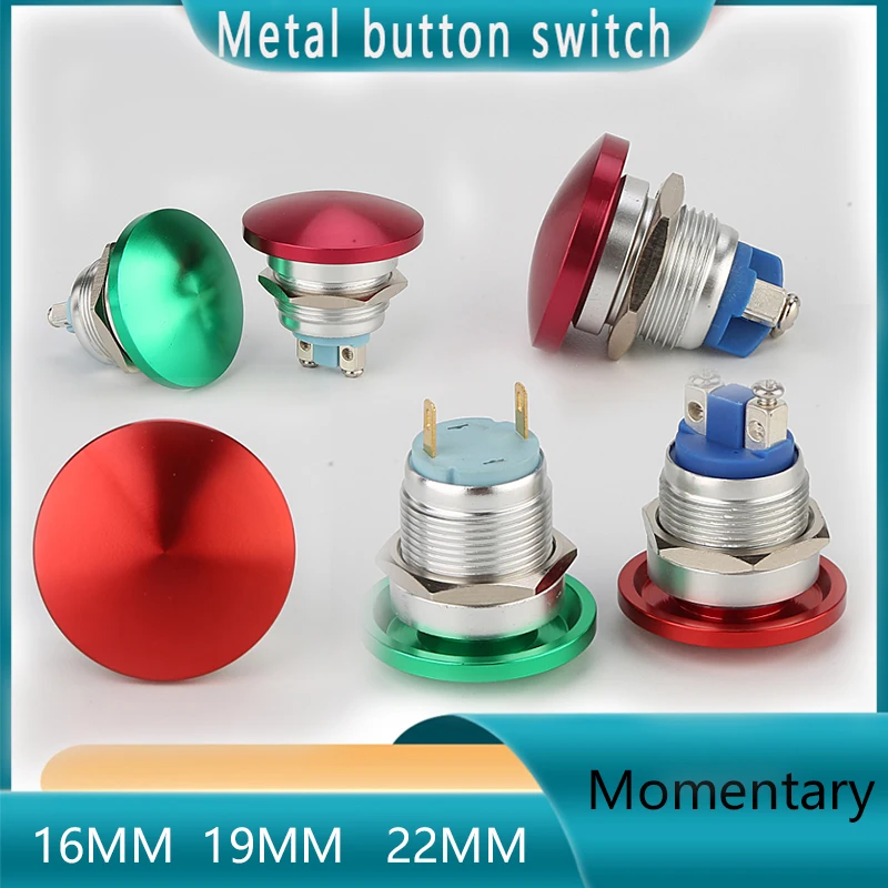 Металлический кнопочный переключатель с грибовидной головкой 16/19/22 мм 1НО с самовозвратом, мгновенный винт, ножка для сварки, красный, зеленый
Металлический кнопочный переключатель с грибовидной головкой 16/19/22 мм 1НО с самовозвратом, мгновенный винт, ножка для сварки, красный, зеленый