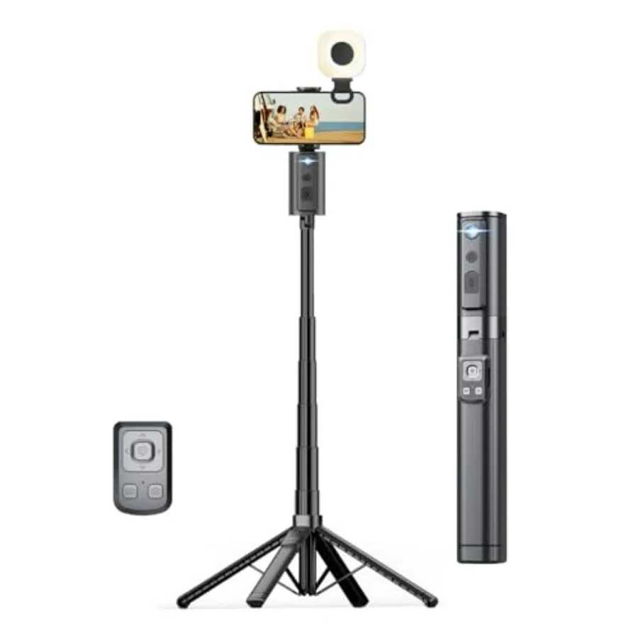 Auto Face Tracking Tripod 360 Rotation with Light Phone Tripod Stand Remote Control for Android Phone Selfie Stick Black for Co
Auto Face Tracking Tripod 360 Rotation with Light Phone Tripod Stand Remote Control for Android Phone Selfie Stick Black for Co
