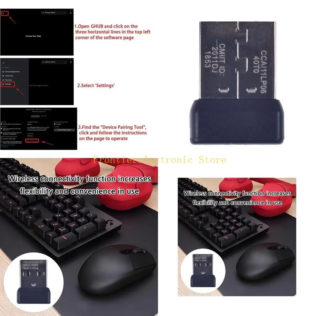 Компактный USB-адаптер G8DB для приемника беспроводной мыши G304 G305. Бесшовное соединение.
Компактный USB-адаптер G8DB для приемника беспроводной мыши G304 G305. Бесшовное соединение.