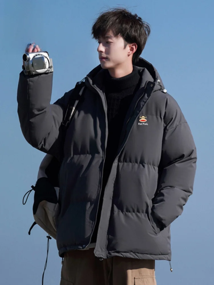 Зимняя куртка Paul Frank для мужчин: утепленное хлопковое пальто с капюшоном, молодежный модный свободный крой, полиэстер, с животным принтом
Зимняя куртка Paul Frank для мужчин: утепленное хлопковое пальто с капюшоном, молодежный модный свободный крой, полиэстер, с животным принтом