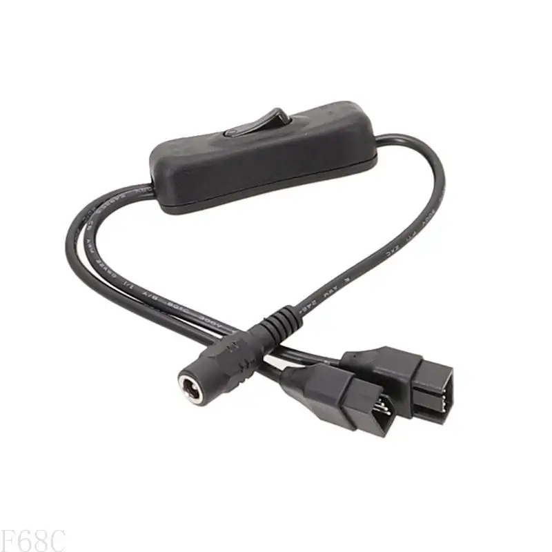 F68C Power Splitter Cable DC5.5x2,1 мм до 4PIN ПК Адаптер Вентилятор Адаптер с кнопкой переключения 13 дюймов длиной
F68C Power Splitter Cable DC5.5x2,1 мм до 4PIN ПК Адаптер Вентилятор Адаптер с кнопкой переключения 13 дюймов длиной