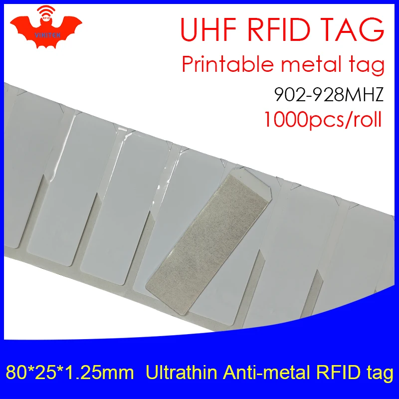 UHF RFID антиметаллическая метка 80*25*1,25 мм 915 МГц 868 МГц Impinj NXP ISO18000-6C EPCC1G2 6C пассивная синтетическая RFID-метка для печати
UHF RFID антиметаллическая метка 80*25*1,25 мм 915 МГц 868 МГц Impinj NXP ISO18000-6C EPCC1G2 6C пассивная синтетическая RFID-метка для печати
