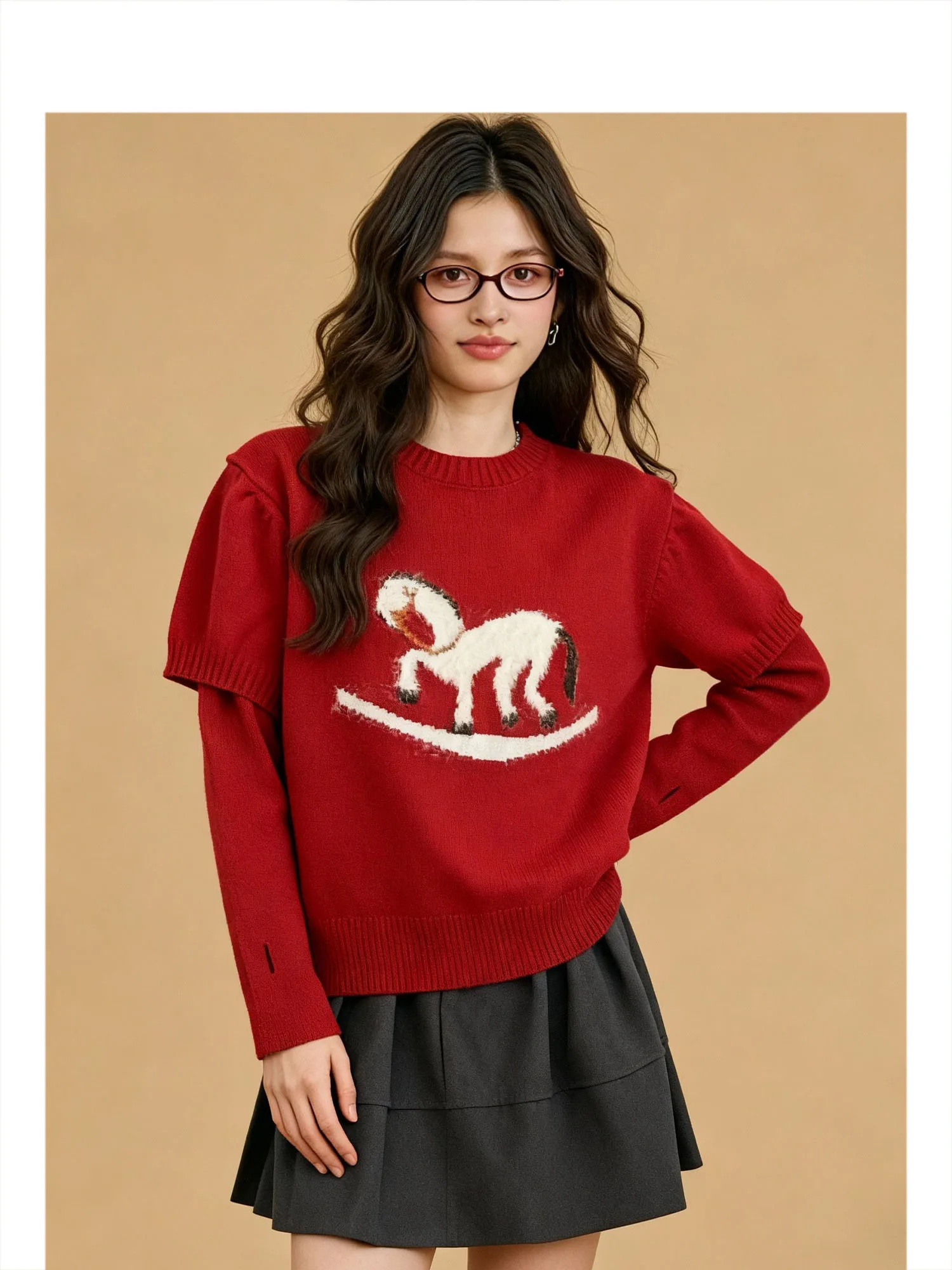 Женский вязаный свитер-свитер свободного кроя Forever 2, красный, с мультяшным дизайном, осенне-зимний, повседневный, для ношения под одеждой, длинный
Женский вязаный свитер-свитер свободного кроя Forever 2, красный, с мультяшным дизайном, осенне-зимний, повседневный, для ношения под одеждой, длинный