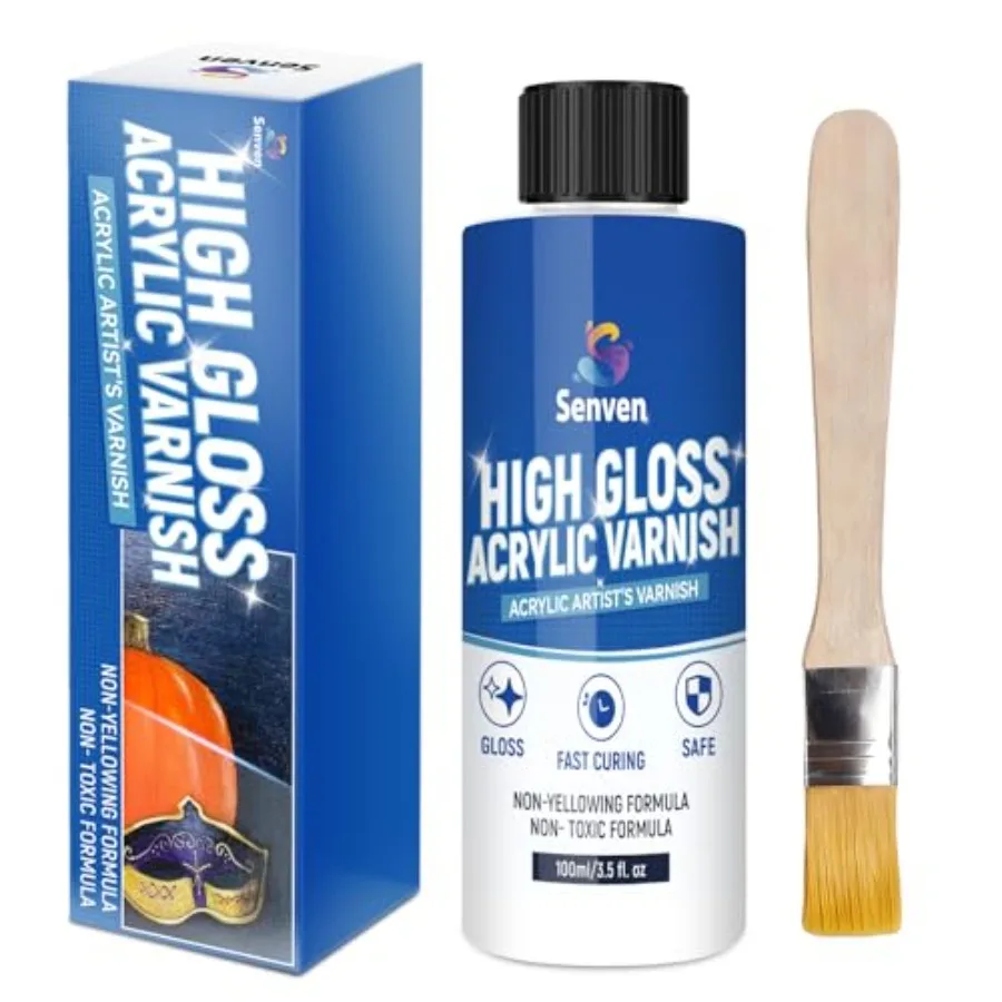 Varnish for Acrylic Painting, Artist's Acrylic Varnish Kit, Non-Yellowing, Non-Toxic, Anti-Crazing, High Finish for Artwork, Ac
Varnish for Acrylic Painting, Artist's Acrylic Varnish Kit, Non-Yellowing, Non-Toxic, Anti-Crazing, High Finish for Artwork, Ac