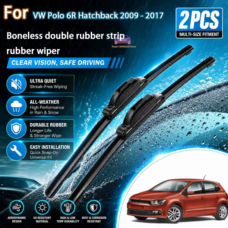 Front Wiper Blades For VW Polo 6R Hatchback 2009 - 2017 Windshield Windscreen Window Car Rain Brushes 24"+16" Modification parts
Front Wiper Blades For VW Polo 6R Hatchback 2009 - 2017 Windshield Windscreen Window Car Rain Brushes 24"+16" Modification parts
