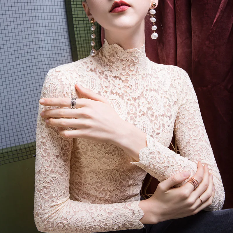 Women's High Ne Lace Base irt Western Sle Sexy Fl Design Autumn Collection 00% Other Material Lace Top for Ladies
Women's High Ne Lace Base irt Western Sle Sexy Fl Design Autumn Collection 00% Other Material Lace Top for Ladies