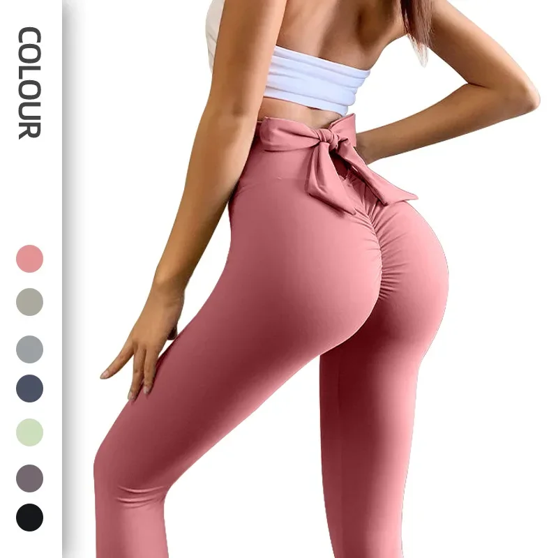 Traceless Nude Yoga Pants Women's Bow Peach Hip Lift Sports Pants Yoga Clothes
Traceless Nude Yoga Pants Women's Bow Peach Hip Lift Sports Pants Yoga Clothes