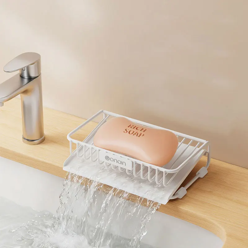 Soap box household bathroom countertop carbon steel drain box bathroom laundry soap storage rack soap storage rack
Soap box household bathroom countertop carbon steel drain box bathroom laundry soap storage rack soap storage rack