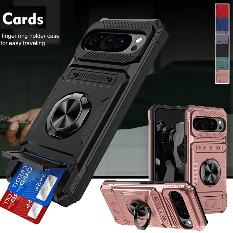 Magnetic Ring Kickstand Case For Google Pixel 9 Pro XL Card Holder Stand Armor Heavy Duty Shockproof Cover Pixel 9 Pro XL Fundas
Magnetic Ring Kickstand Case For Google Pixel 9 Pro XL Card Holder Stand Armor Heavy Duty Shockproof Cover Pixel 9 Pro XL Fundas