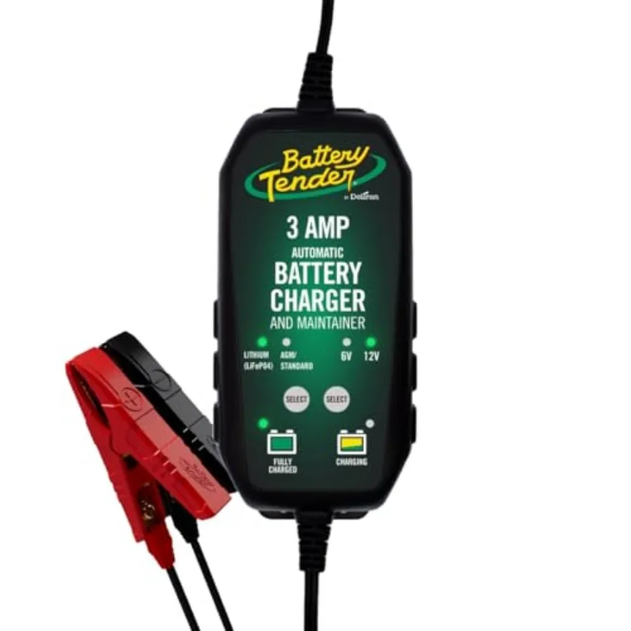 3 AMP Battery Charger and Maintainer - Automotive Switchable 12V or 6V Smart Automatic for Cars SUVs and Trucks - Lead Acid AGM
3 AMP Battery Charger and Maintainer - Automotive Switchable 12V or 6V Smart Automatic for Cars SUVs and Trucks - Lead Acid AGM