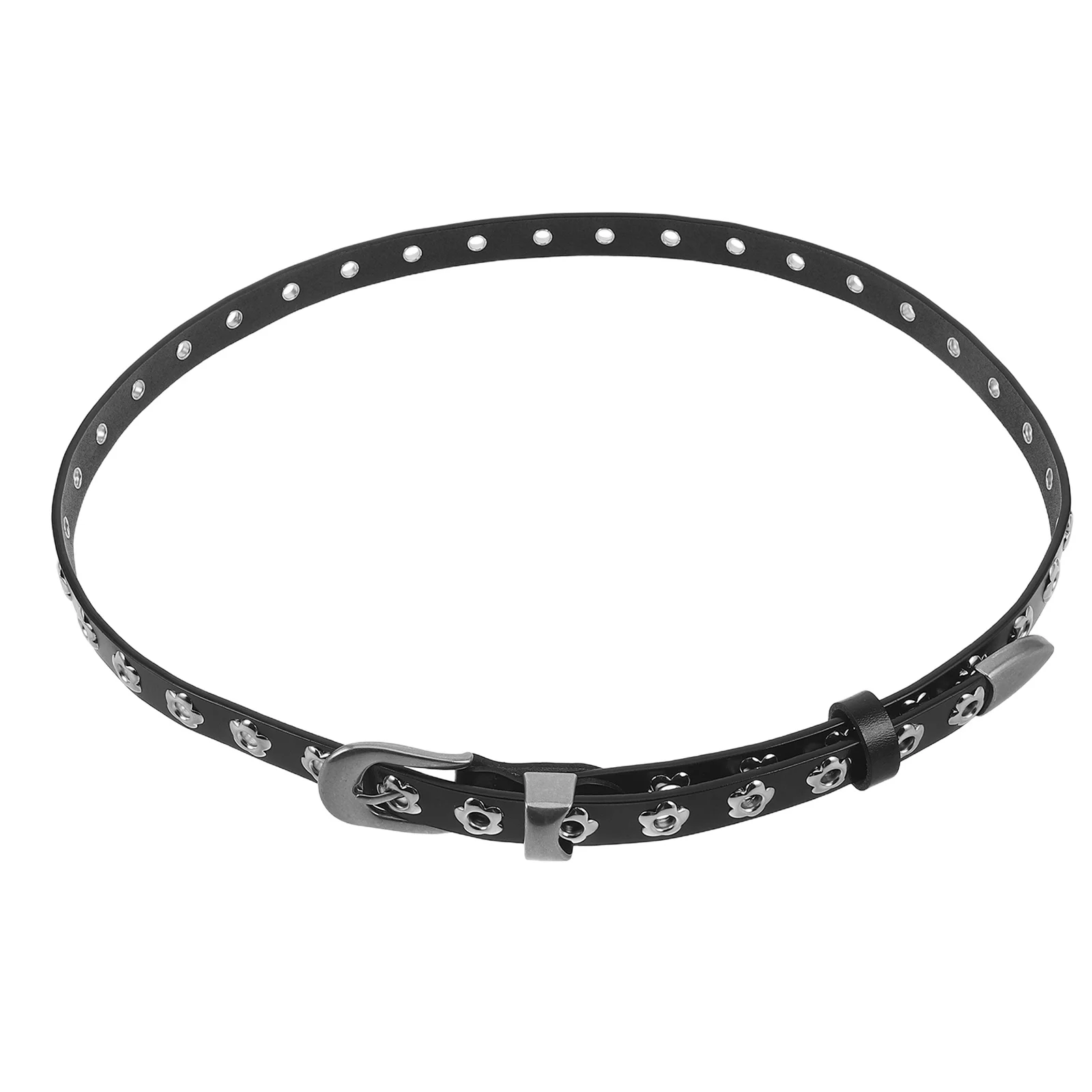 Adjustable Thin Belt Women Black Retro Waist Chain Floral Detail Narrow Band for Dresses Fashion Vintage Look
Adjustable Thin Belt Women Black Retro Waist Chain Floral Detail Narrow Band for Dresses Fashion Vintage Look