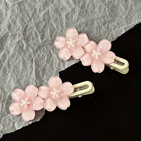 1Pc/2Pcs Vijf-Petal Kleurrijke Eend Clip, Vrouwen Bloempatroon Haar Accessoires, Vrouwen Haar Accessoires Haar Clip, Geschikt Fo