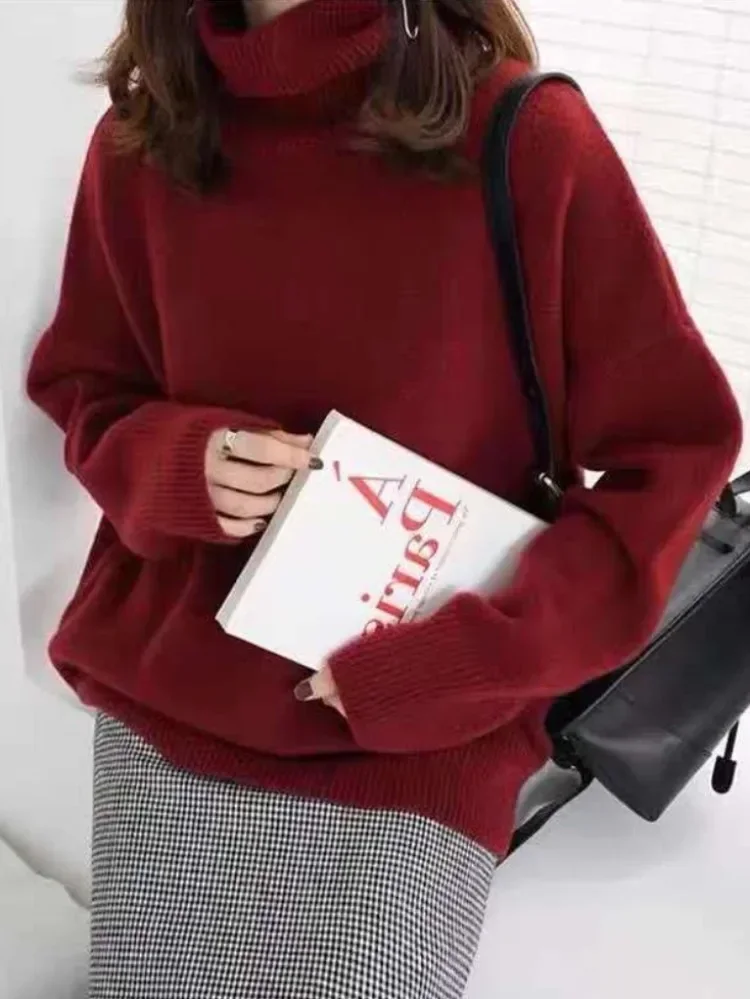 Krisnanas Fashion Sweater for Women 2024 Solid Color Korean Stylish Loose Long Sleeves High-neck Sweater Tops for Autumn
Krisnanas Fashion Sweater for Women 2024 Solid Color Korean Stylish Loose Long Sleeves High-neck Sweater Tops for Autumn