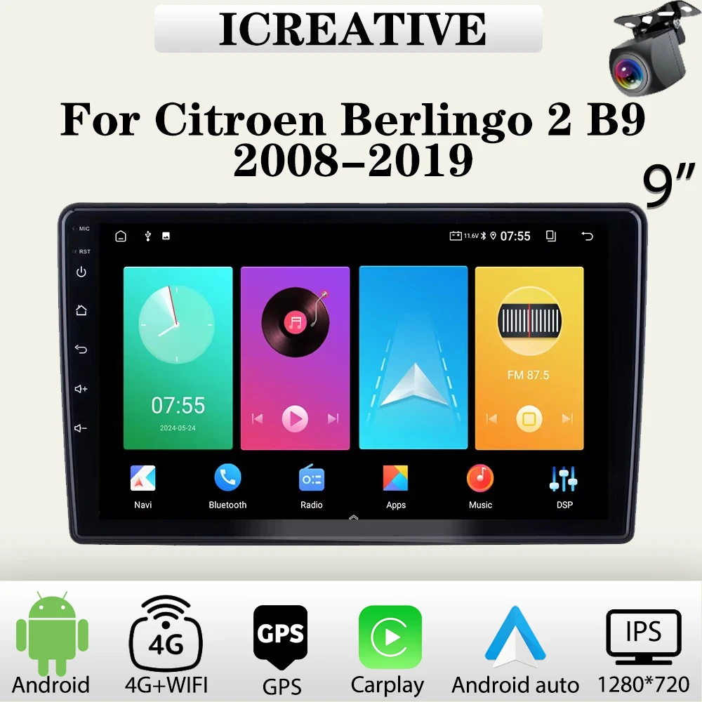 Car Radio Android for Citroen Berlingo 2 B9 2008-2019 Multimedia Carplay Player Car Stereo Autoradio Head Unit Navigation GPS
Car Radio Android for Citroen Berlingo 2 B9 2008-2019 Multimedia Carplay Player Car Stereo Autoradio Head Unit Navigation GPS