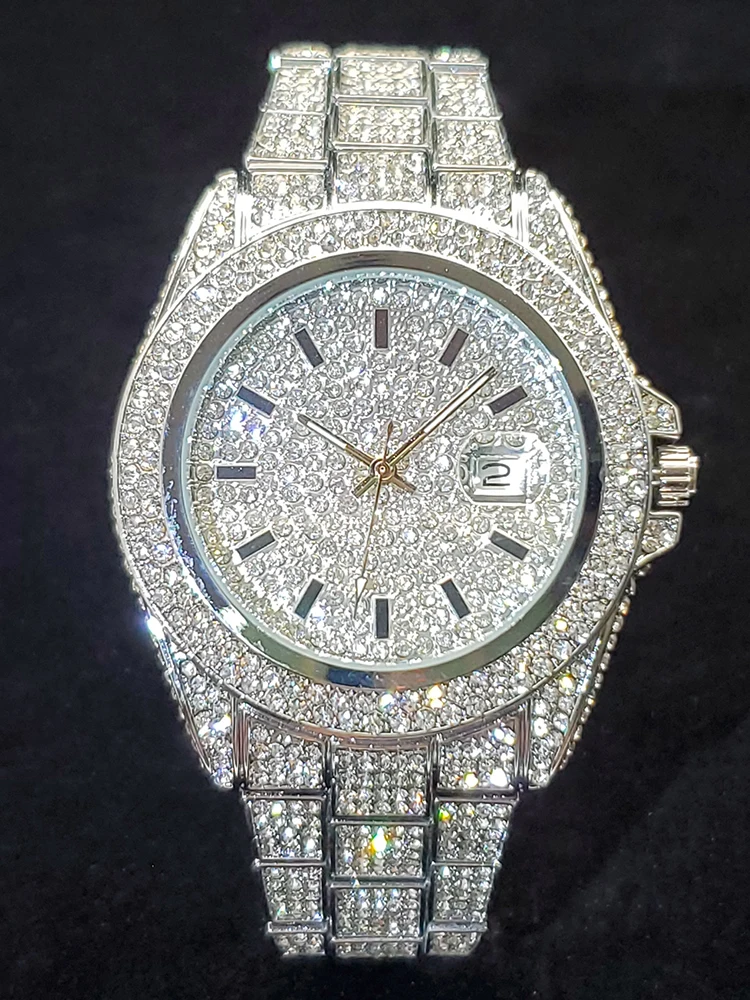 Men's Quartz Watch With Calendar Waterproof Wristwatches For Male Luxury Fashion Design Hip Hop Diamond Watches For Man Gift New
Men's Quartz Watch With Calendar Waterproof Wristwatches For Male Luxury Fashion Design Hip Hop Diamond Watches For Man Gift New