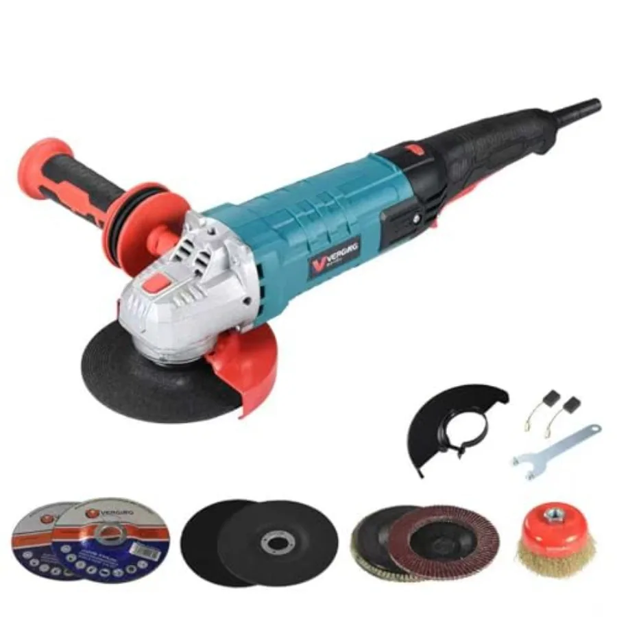 Angle Grinder 4-1/2 Inch 10-Amp High Power Angle Grinder Tool with Cutting and Grinding Wheels Non-Slip and Shockproof Auxiliar
Angle Grinder 4-1/2 Inch 10-Amp High Power Angle Grinder Tool with Cutting and Grinding Wheels Non-Slip and Shockproof Auxiliar